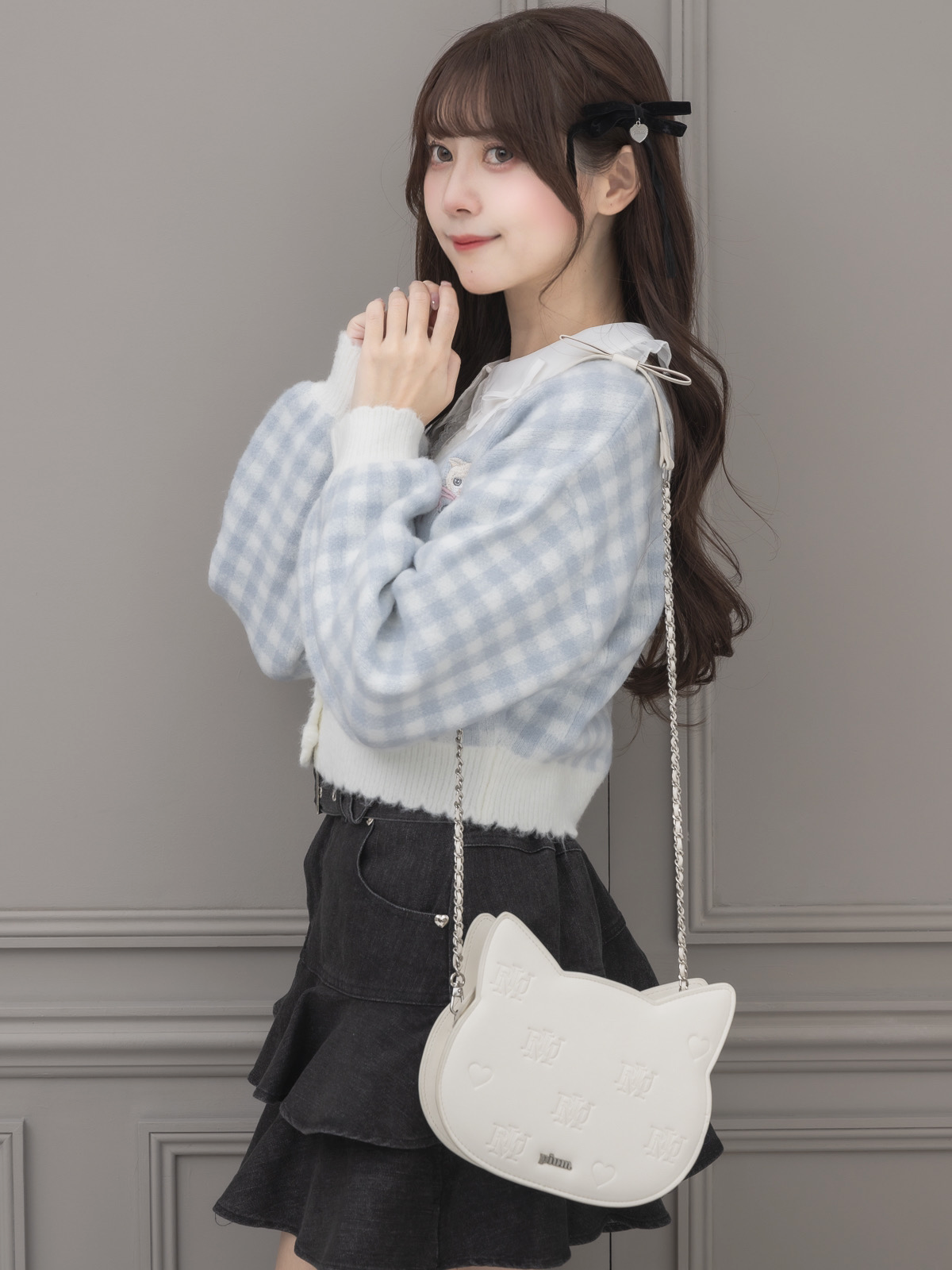 pium モノグラムキティバッグ ねこ piumモノグラムキティバッグ