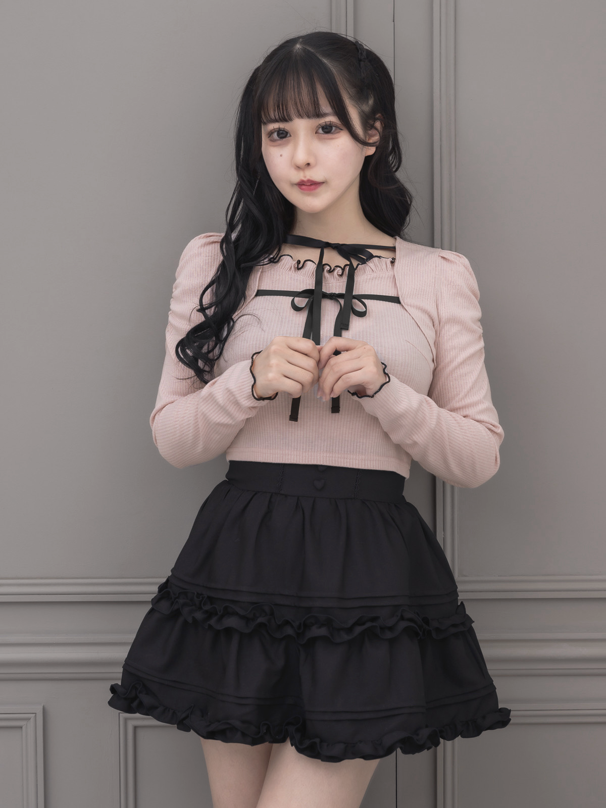 モデル身長:157cm/着用カラー:ピンク