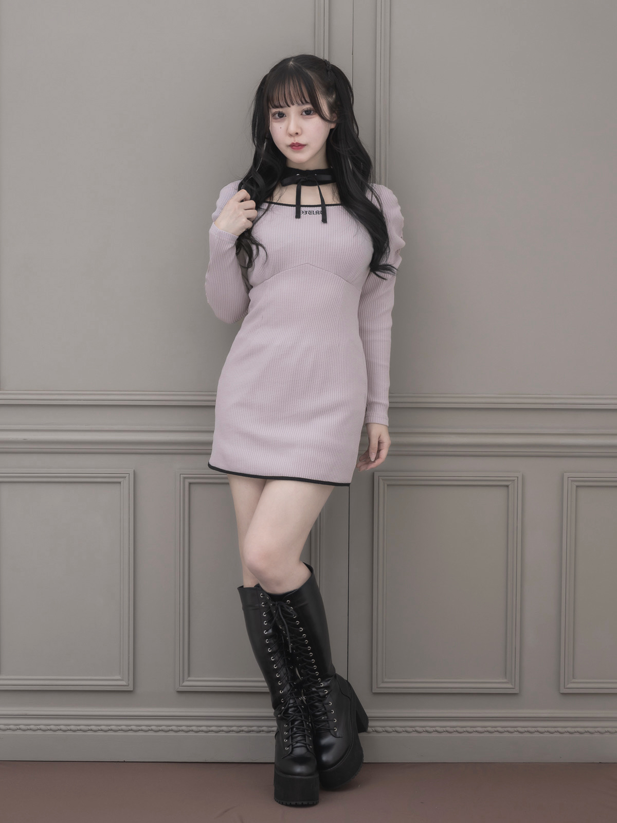 モデル身長:157cm/着用カラー:ピンク