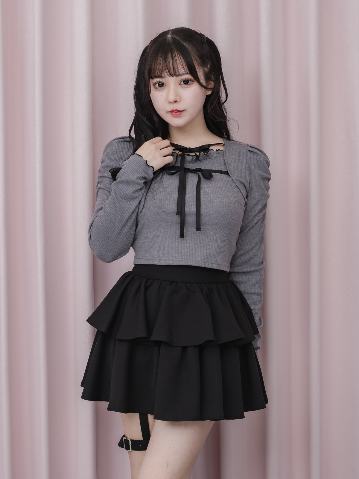 モデル身長:157cm/着用カラー:チャコール