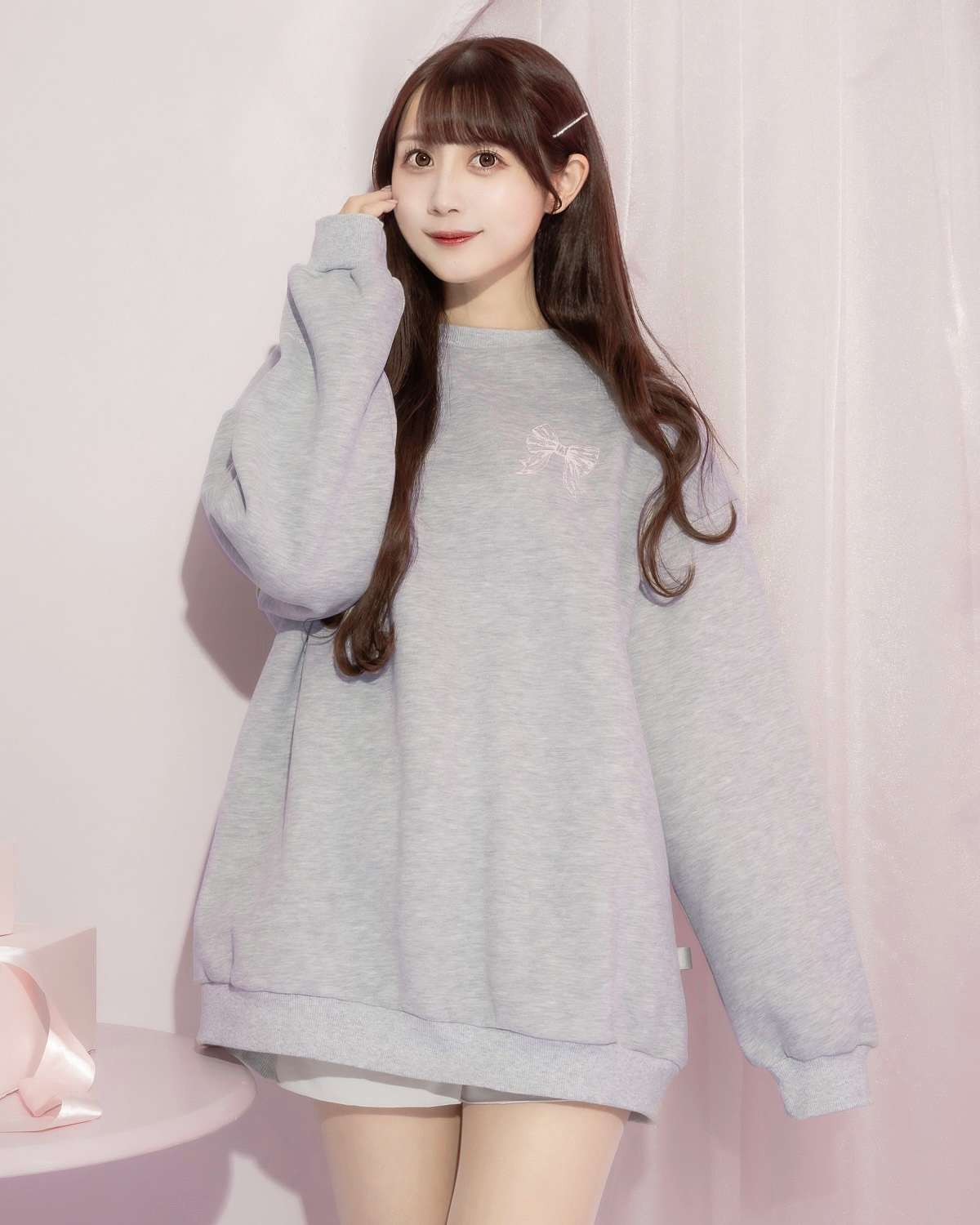 モデル身長:159cm/着用カラー:グレー