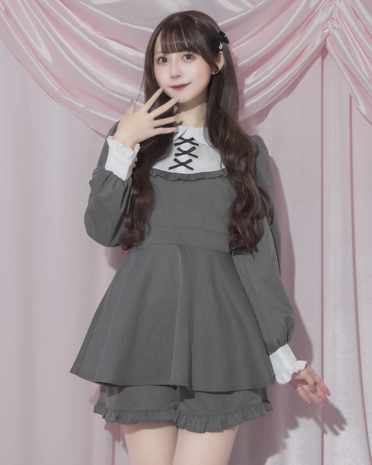 モデル身長:159cm/着用カラー:チャコール