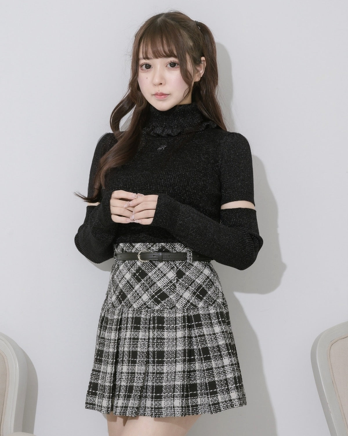 モデル身長:157cm/着用カラー:ブラック