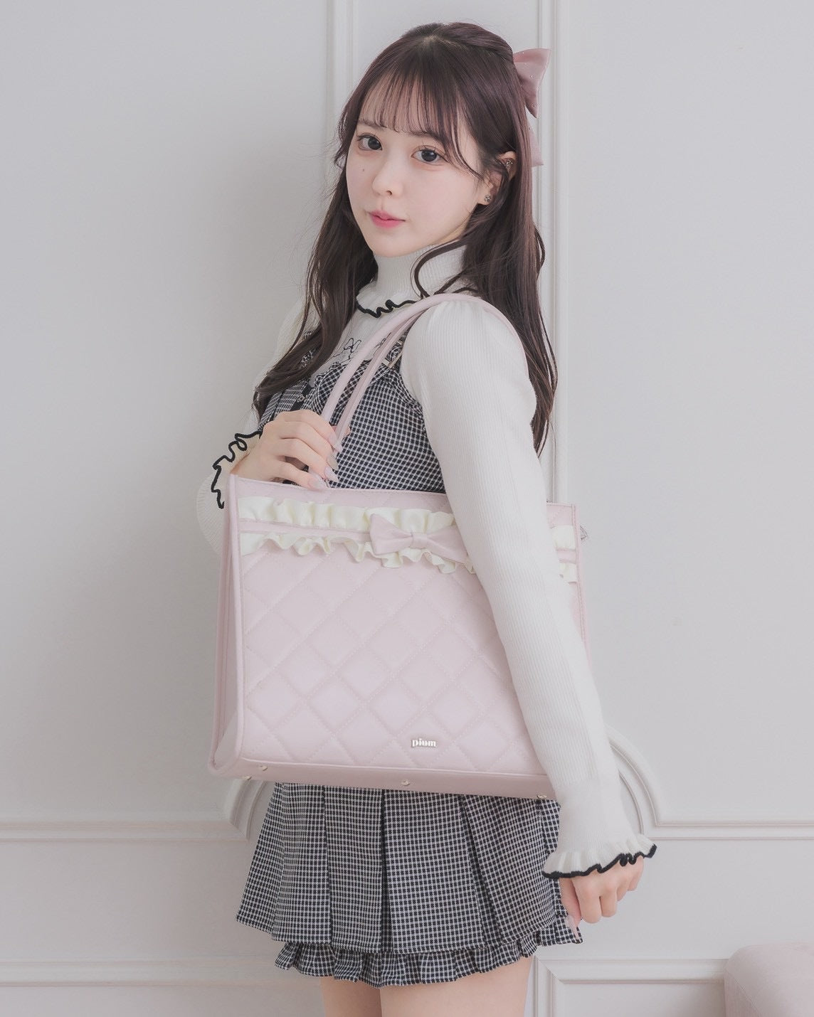 フロントフリルキルティングトート – pium