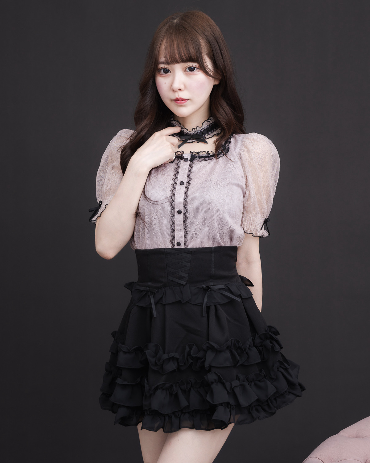 モデル身長:157cm/着用カラー:ブラック