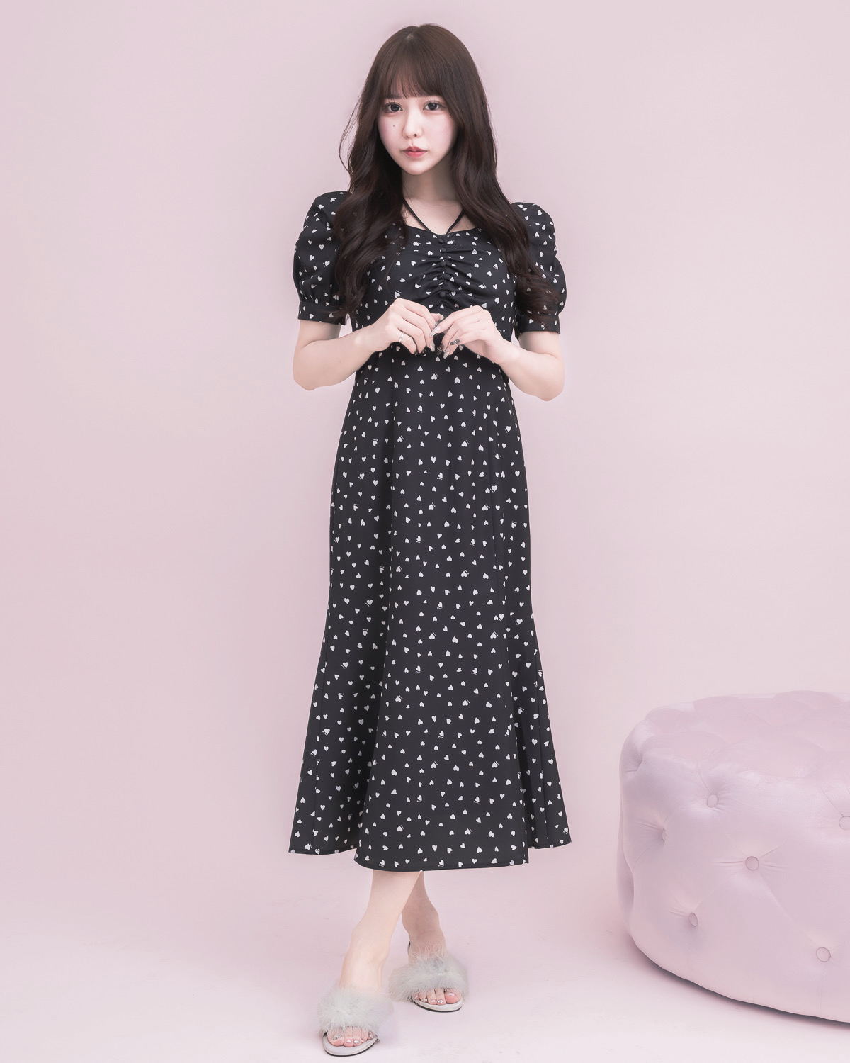 モデル身長:157cm/着用カラー : ブラック