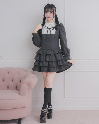 モデル身長：157cm/着用カラー : ブラックチェック