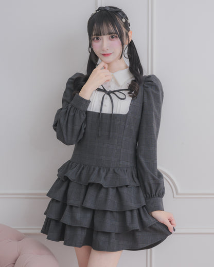 モデル身長：157cm/着用カラー : ブラックチェック