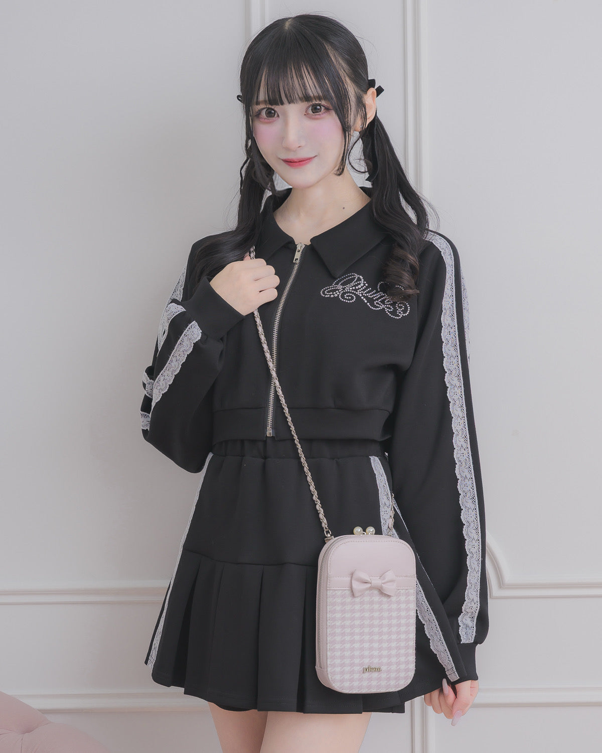 フロントリボン千鳥柄フォンホルダー – pium