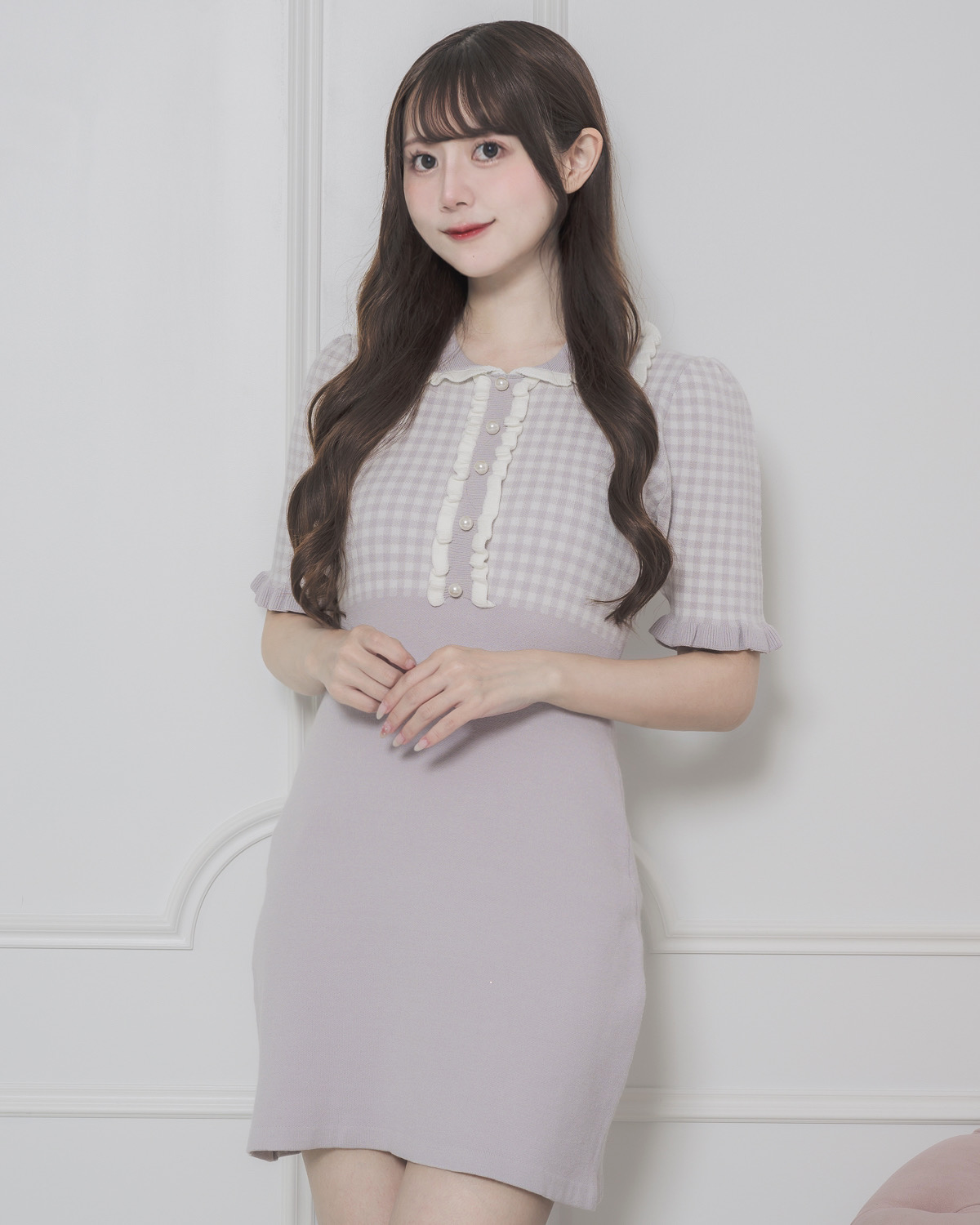 モデル身長:159cm/着用カラー:ブルーグレー