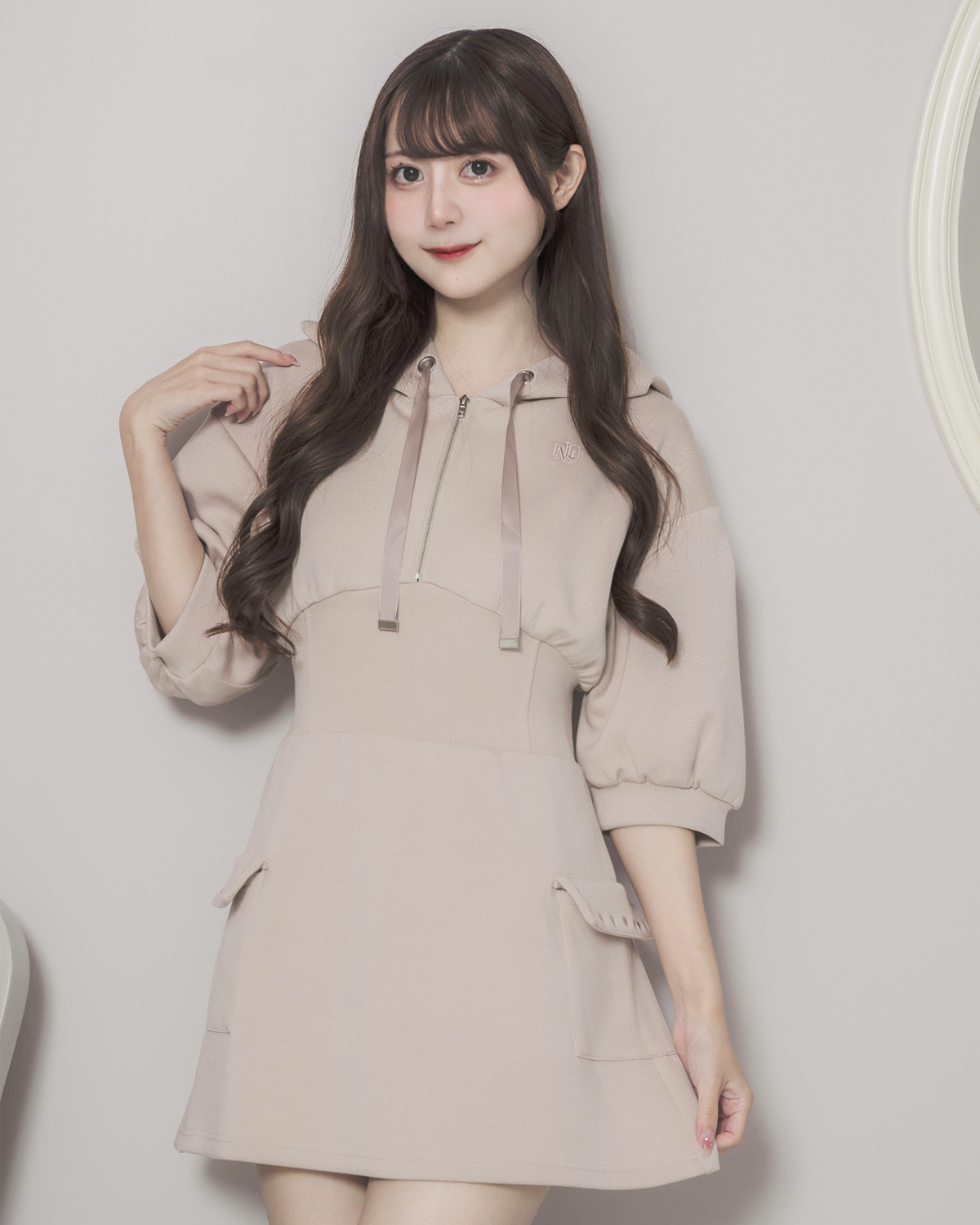 モデル身長:159cm/着用カラー:ピンク