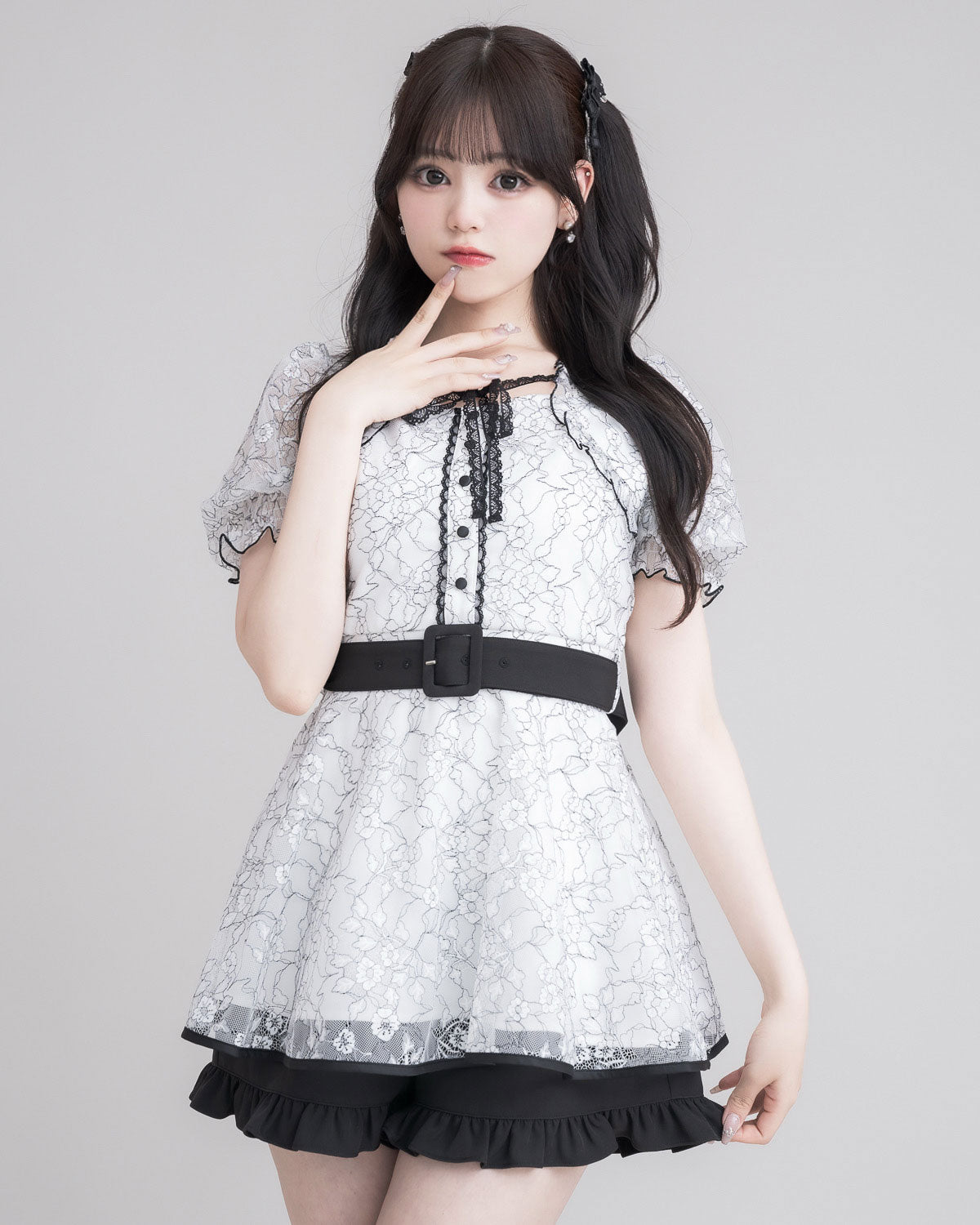 モデル身長:163cm/着用カラー:ホワイト