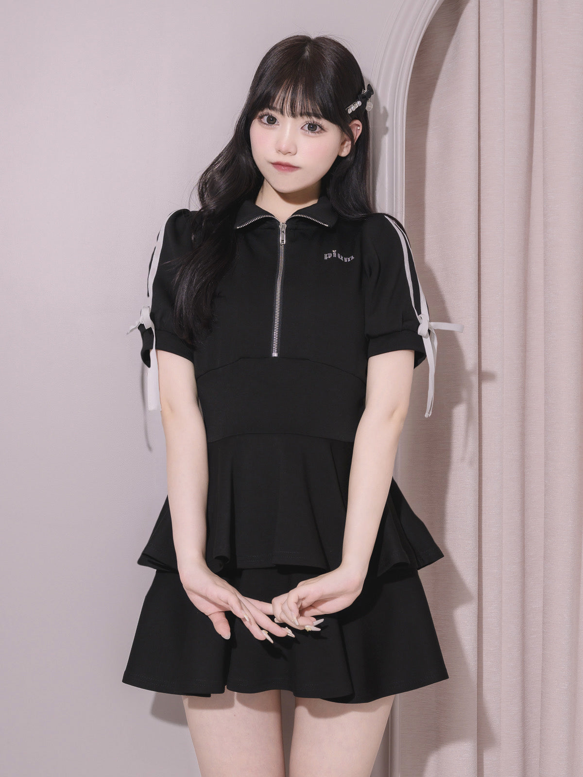 モデル身長:158cm/着用カラー:ブラック