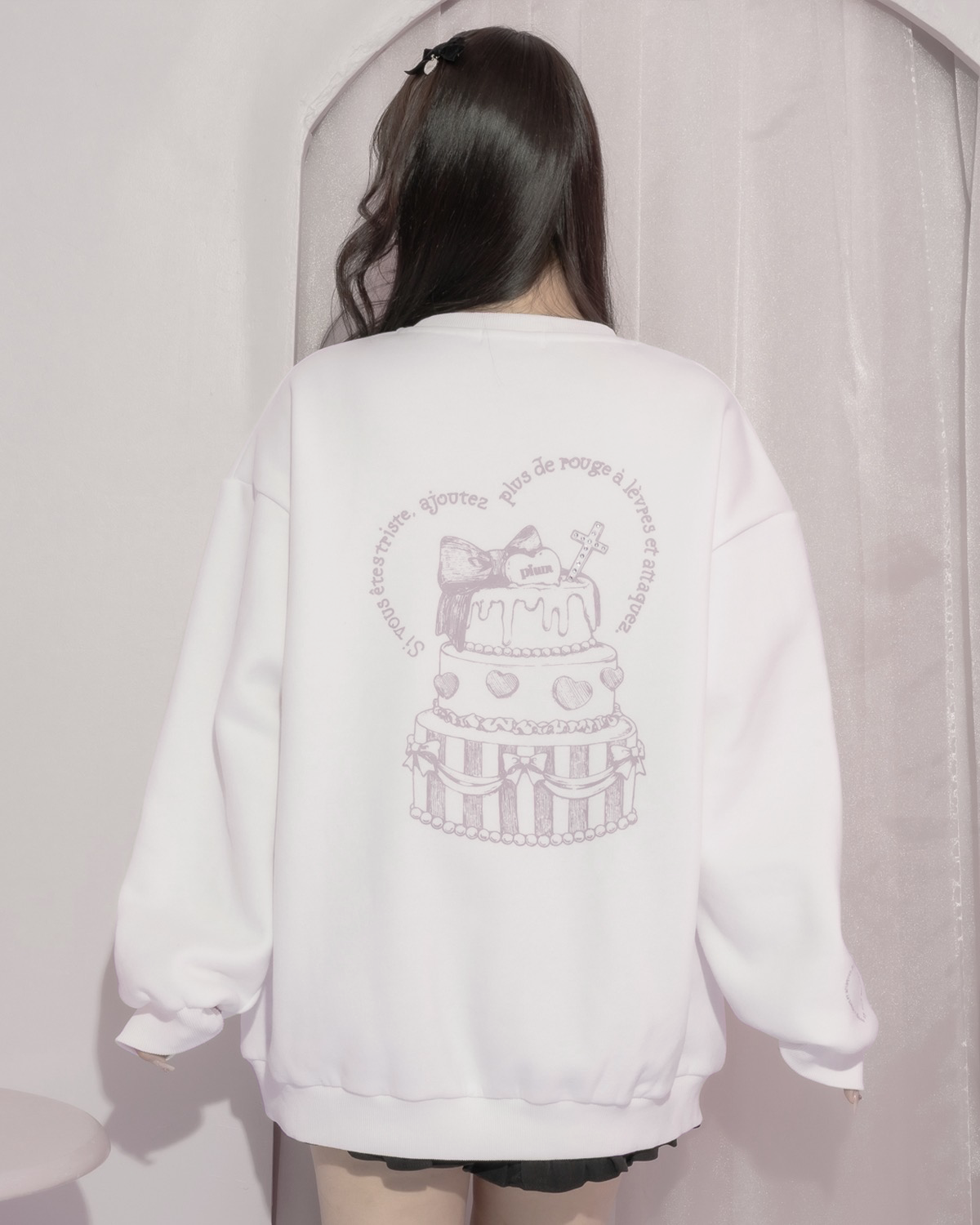 モデル身長:157cm/着用カラー:ホワイト