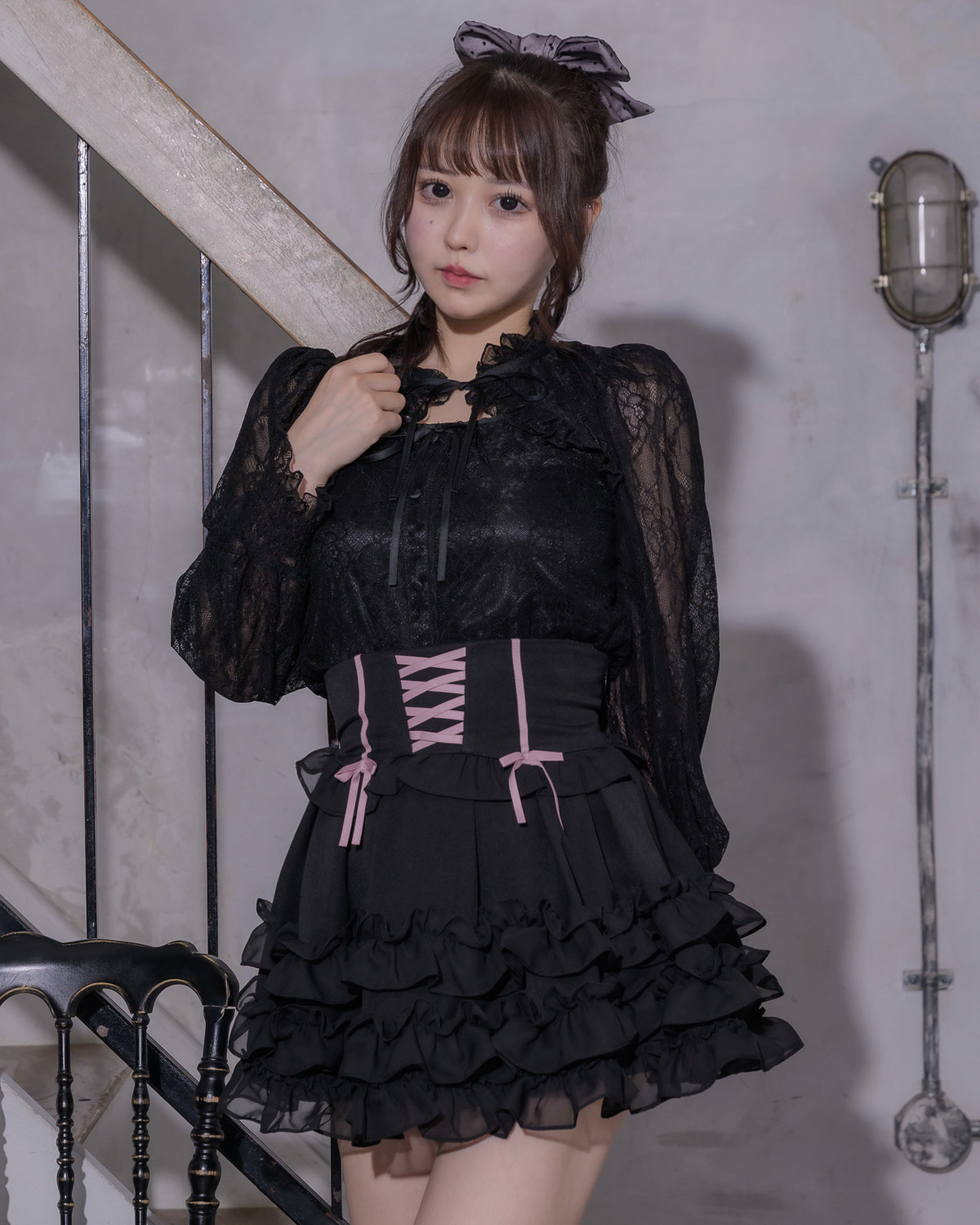 モデル身長:157cm/着用カラー:ブラック