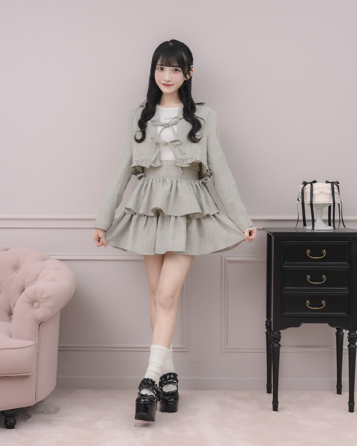 モデル身長：157cm/着用カラー：グレー