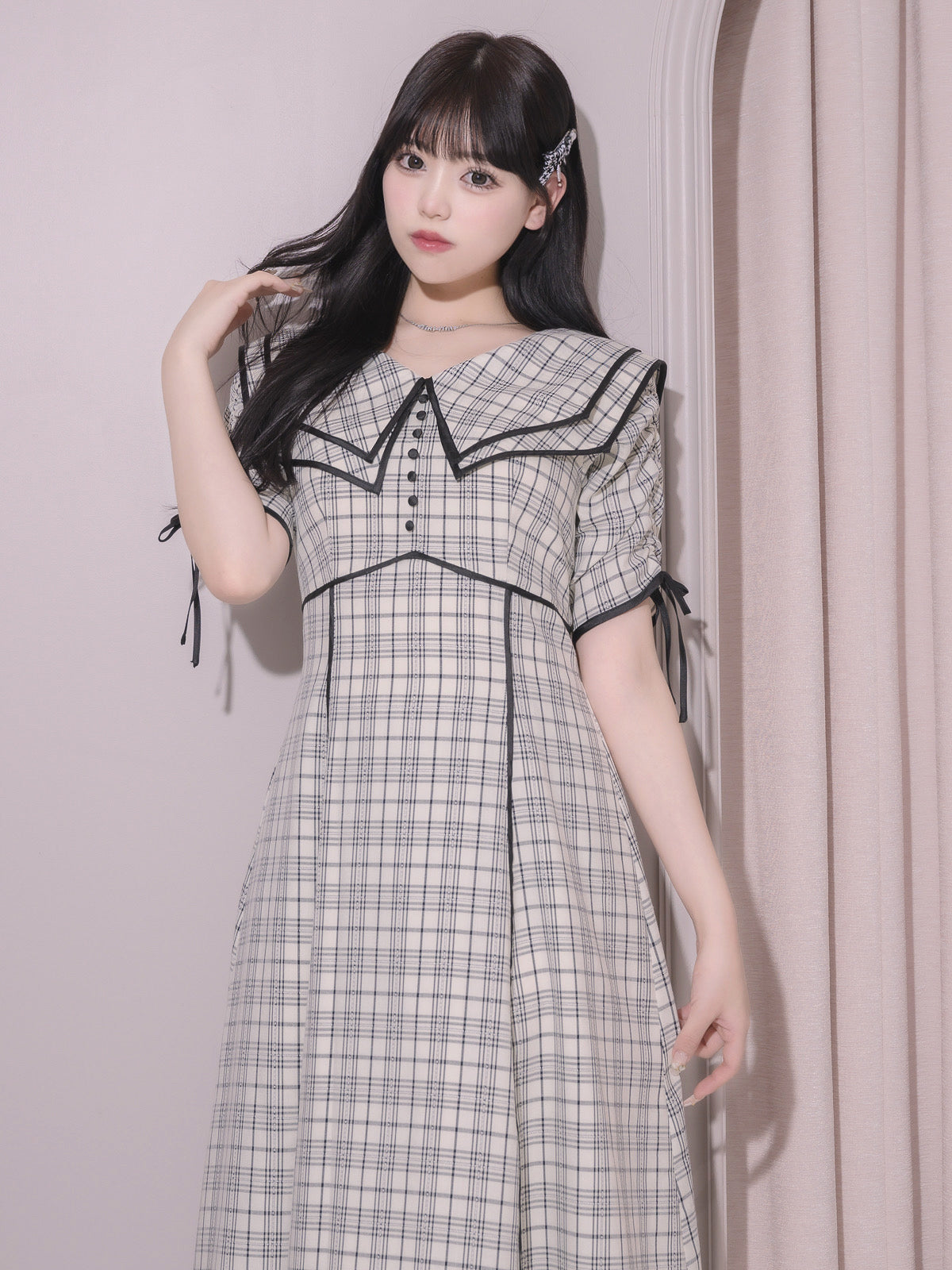 モデル身長:157cm/着用カラー:ピンク