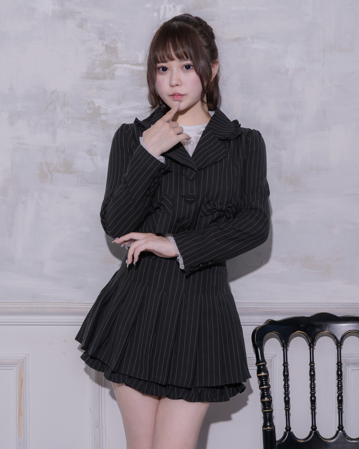 モデル身長:157cm/着用カラー:ホワイト