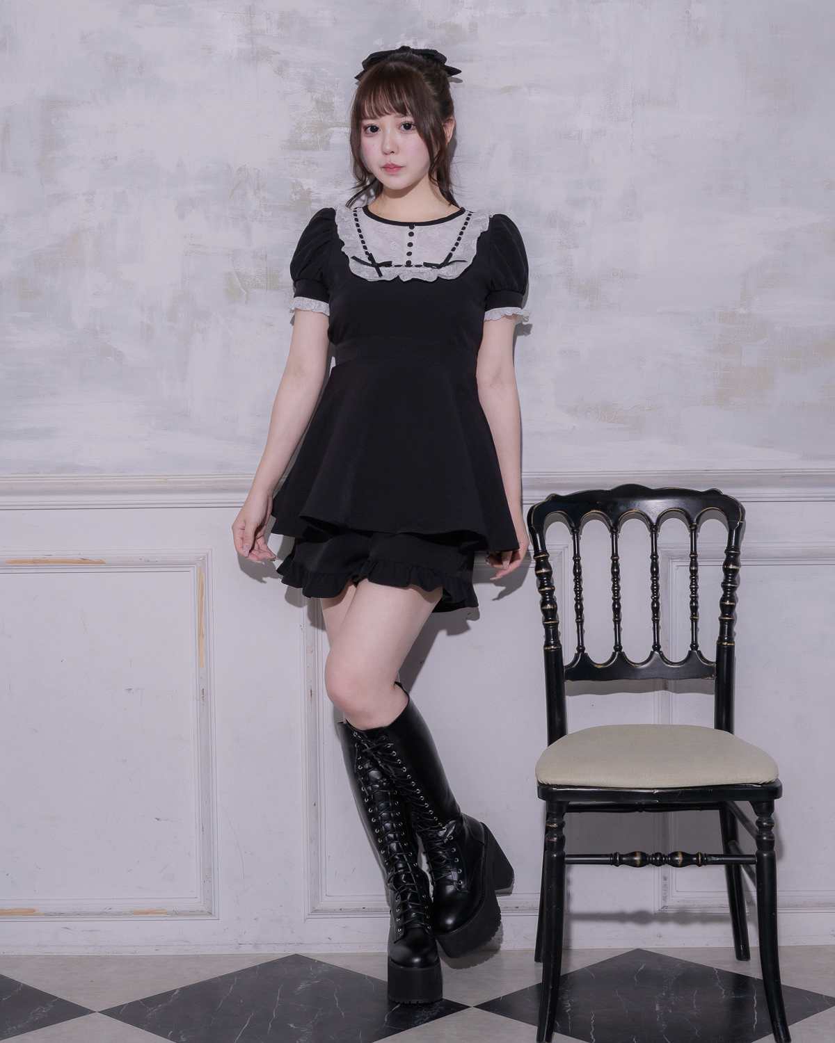 レースヨークフリルドーリーセットアップ