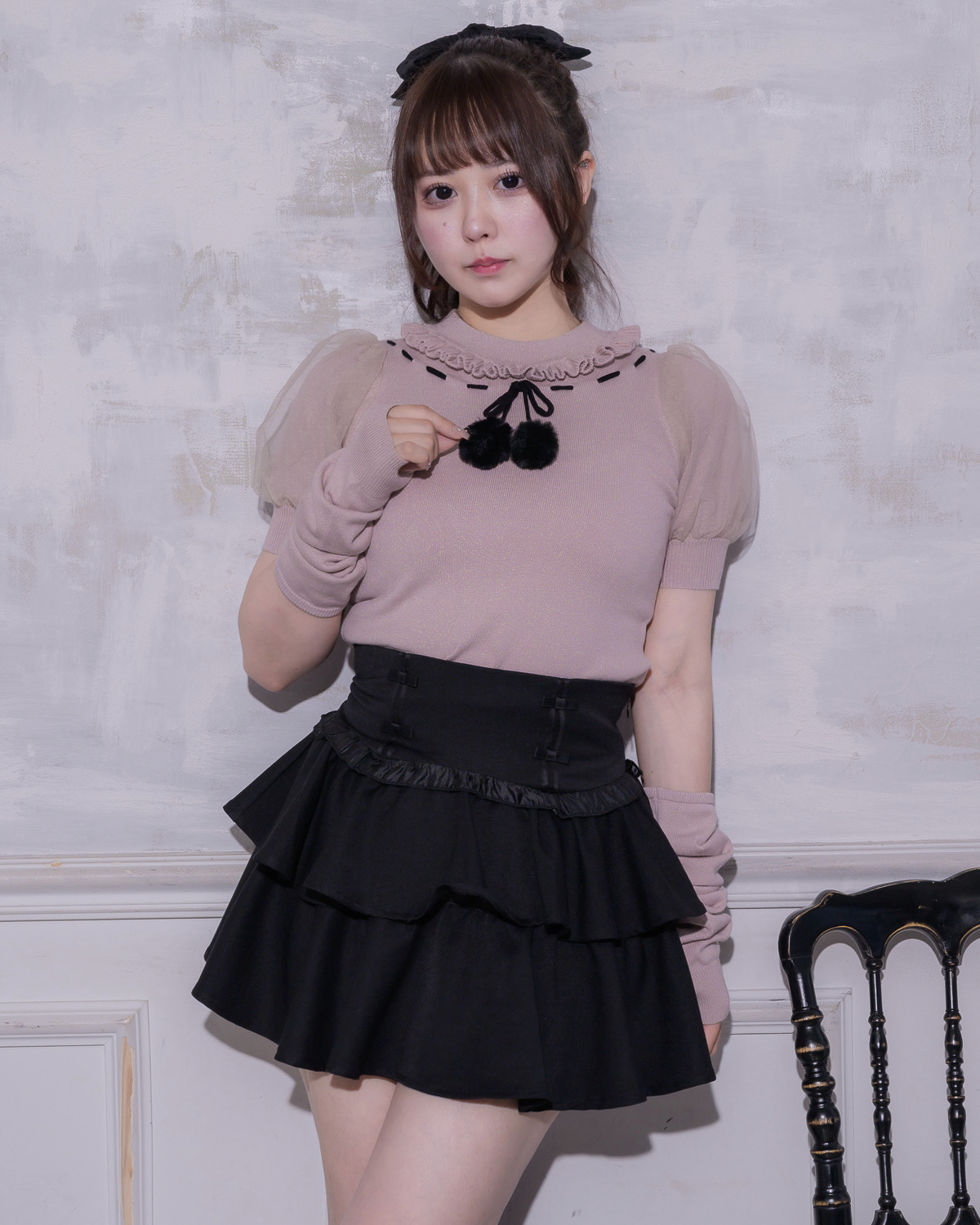 モデル身長:157cm/着用カラー:ピンク