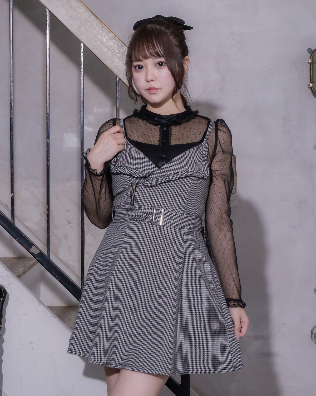 モデル身長:157cm/着用カラー:ブラック