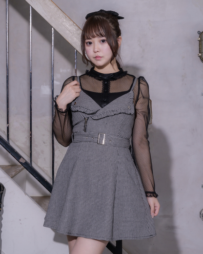 ライダースフレアジャンパースカート – pium ライダースフレアジャンパースカート – pium