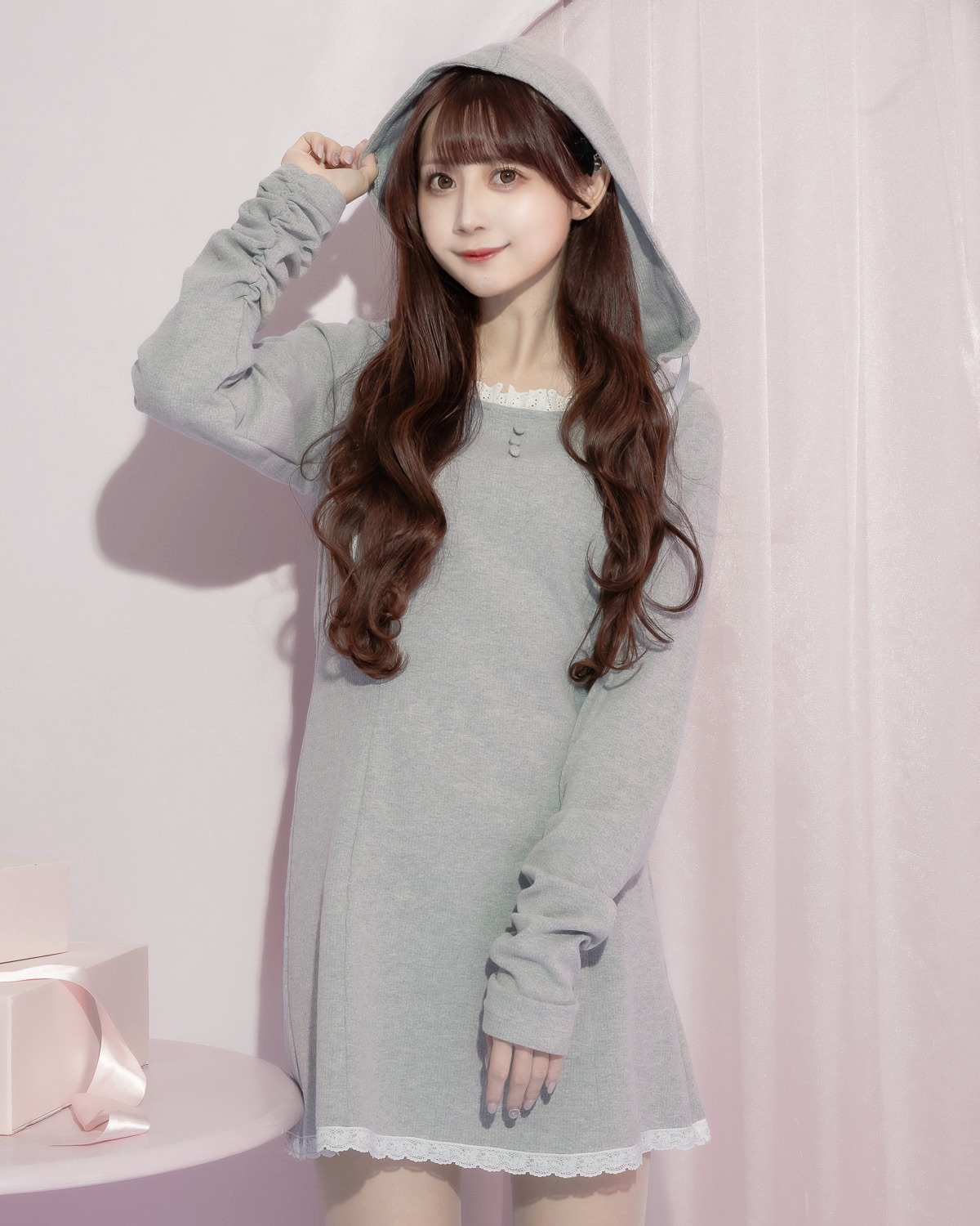 モデル身長:159cm/着用カラー:グレー