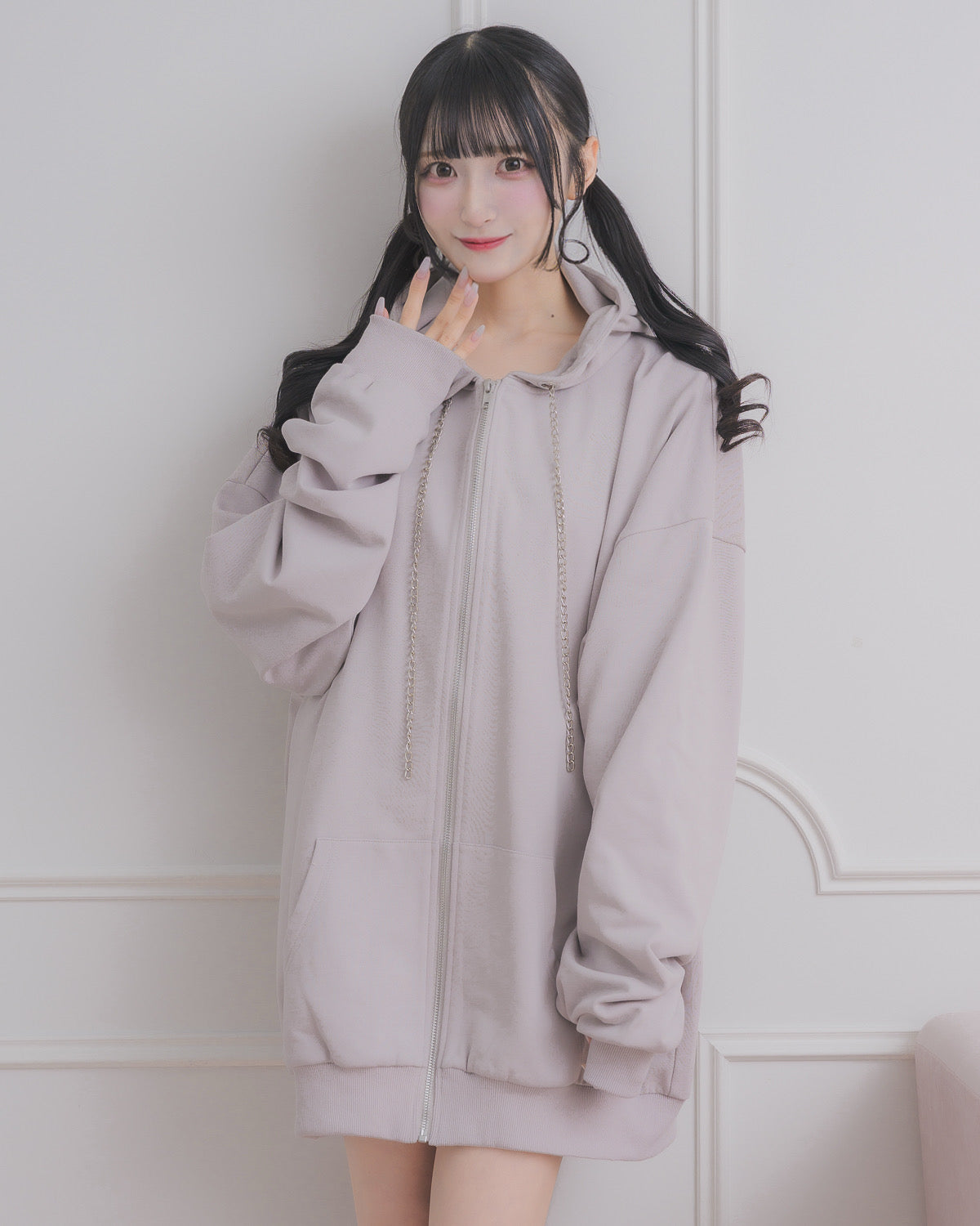 157cm/着用カラー:ブルーグレー