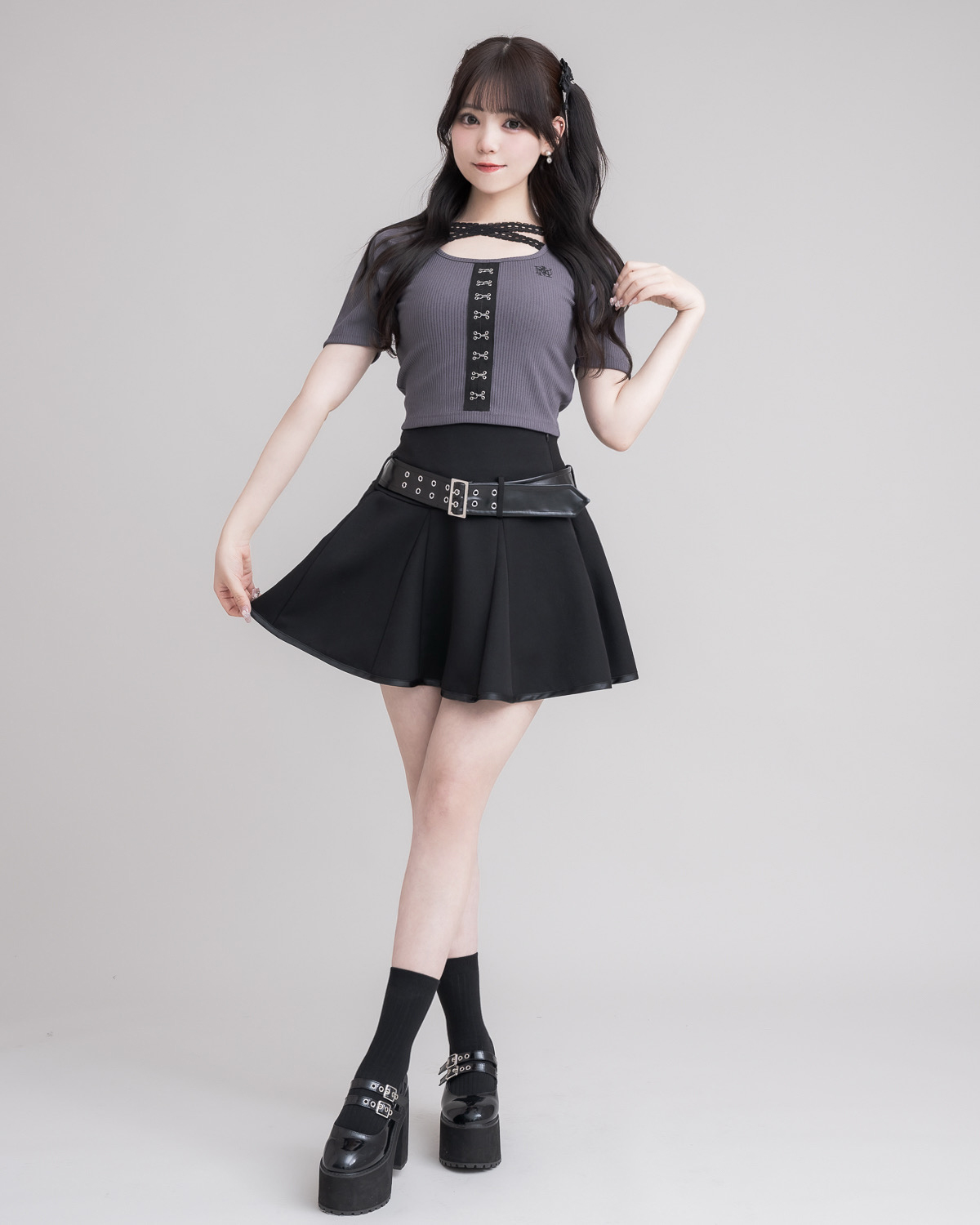 モデル身長:163cm/着用カラー:もえ