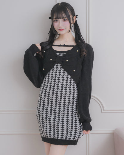 モデル身長：157cm/着用カラー:ブラック×ホワイト