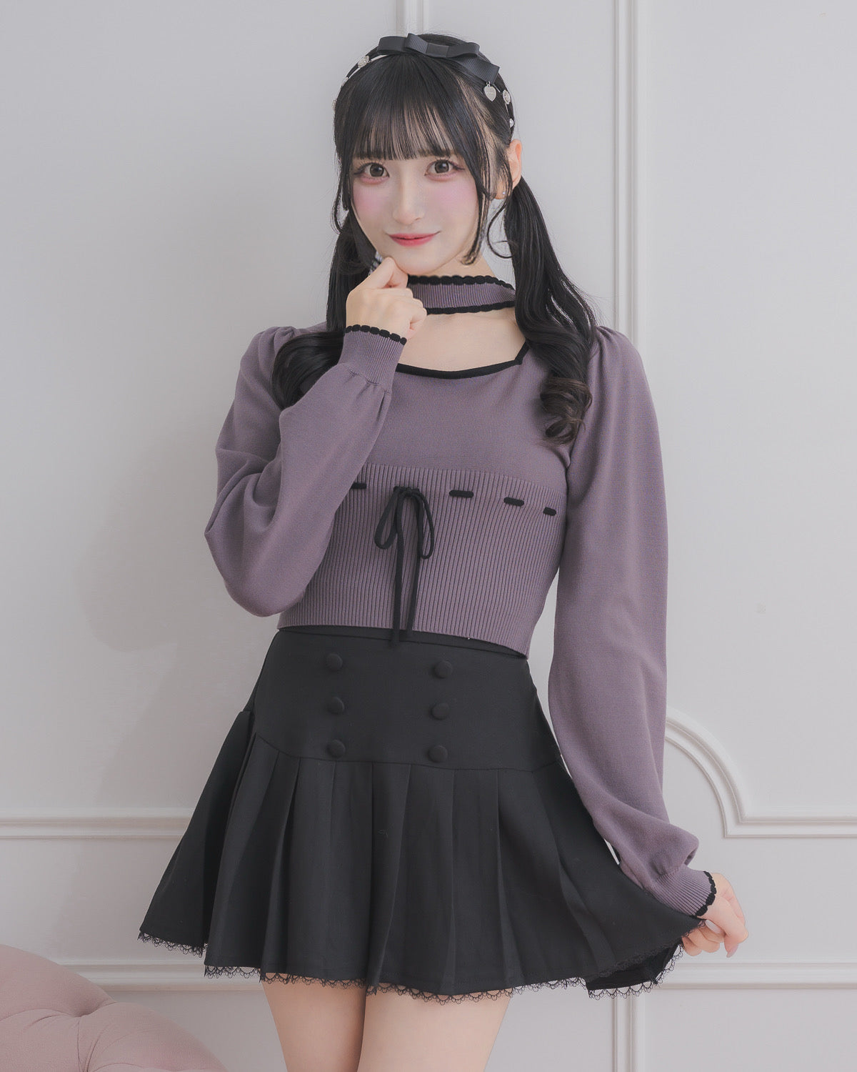 モデル身長：157cm/着用カラー:チャコール