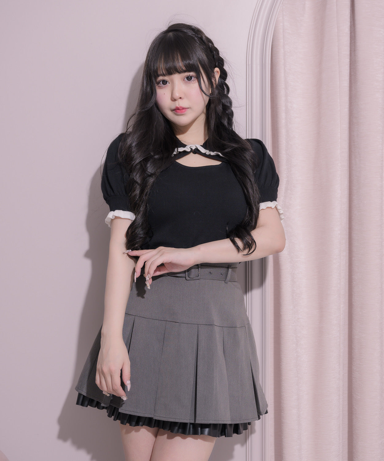 モデル身長:157cm/着用カラー:ブラック