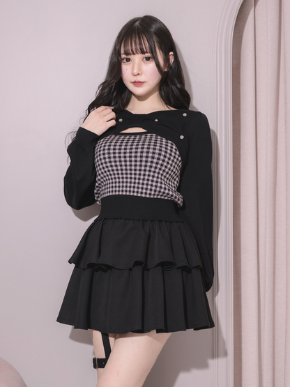 ティアードフリルガータースカート – pium ティアードフリルガータースカート – pium