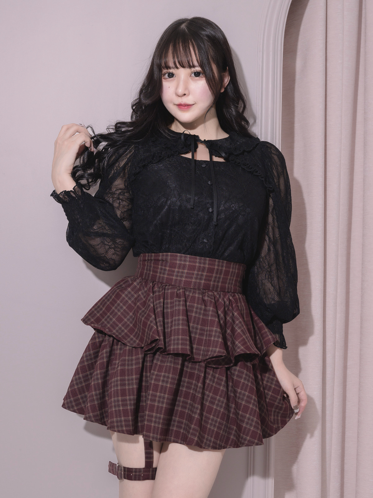 モデル身長:157cm/着用カラー:ブラック