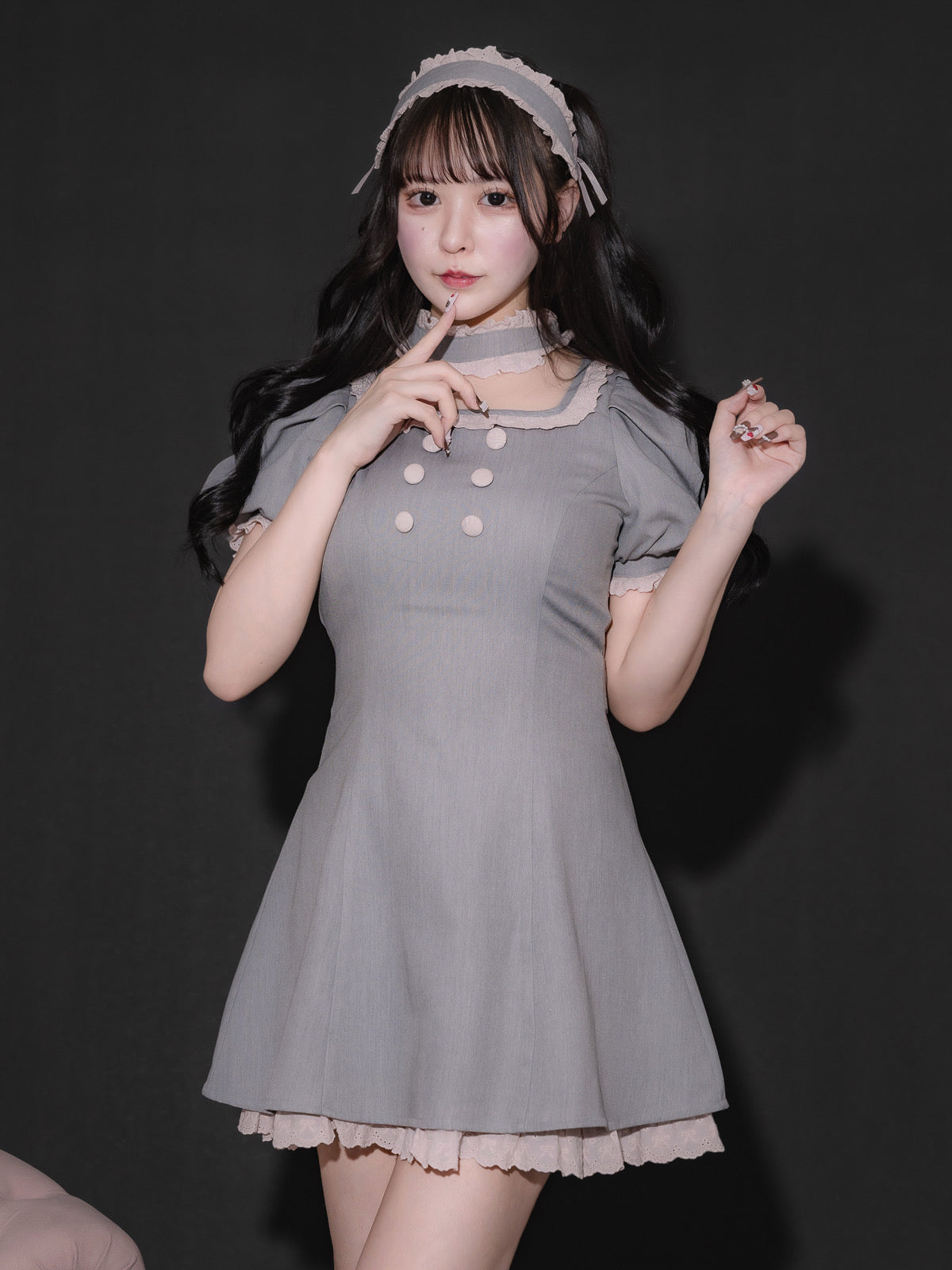 モデル身長:157cm/着用カラー:グレー