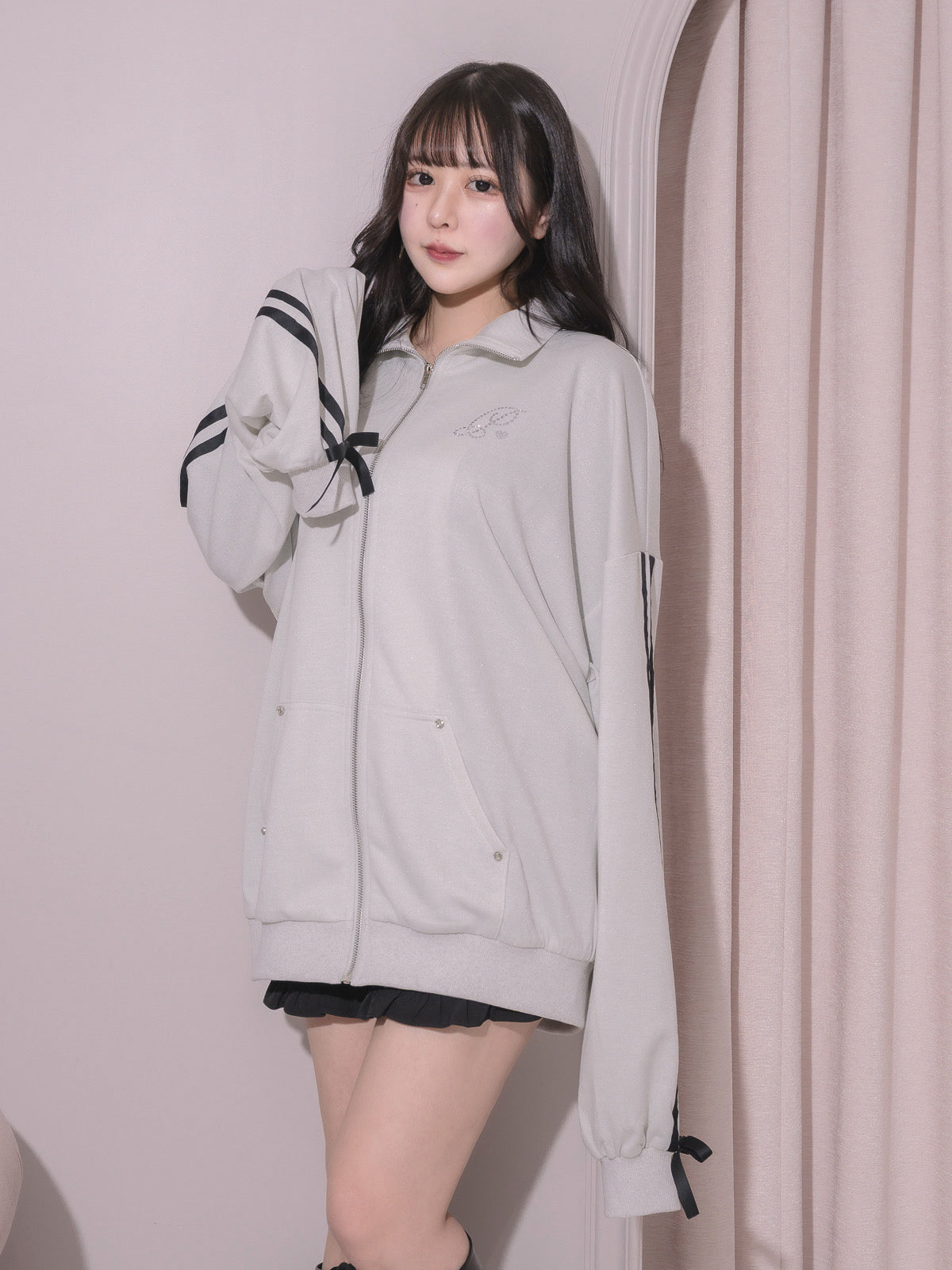 モデル身長:157cm/着用カラー:ホワイト