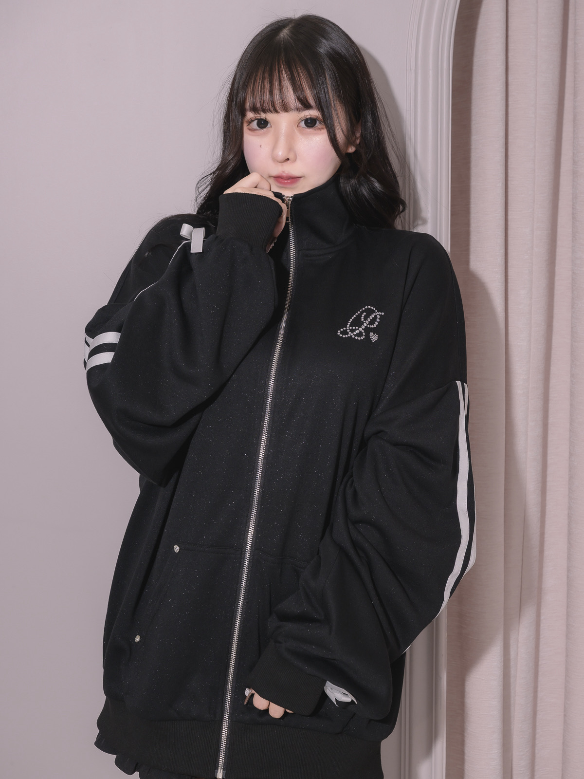 pium ダブルラインオーバーサイズスウェット 本田珠由記コラボ pium ダブルラインオーバーサイズスウェット 本田珠由記コラボ