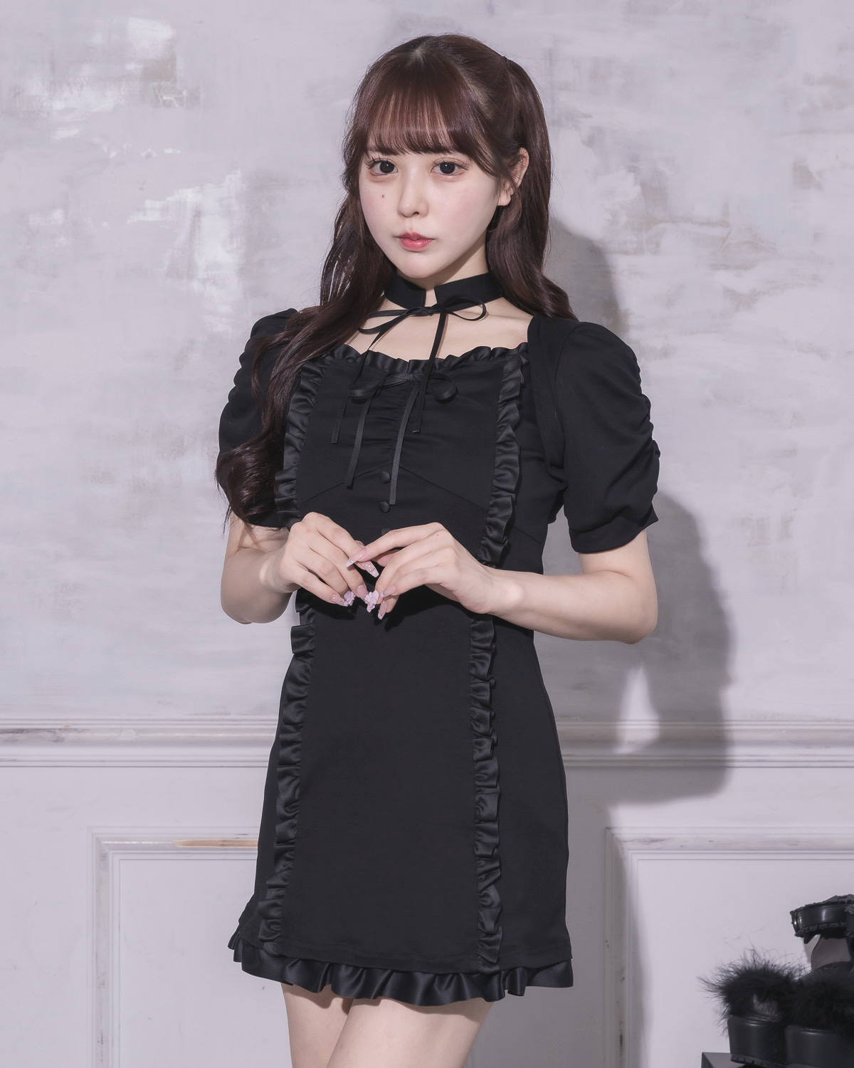 モデル身長:157cm/着用カラー : ブラック