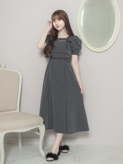 クロステープカットアウトロングワンピース – pium クロステープカットアウトロングワンピース – pium