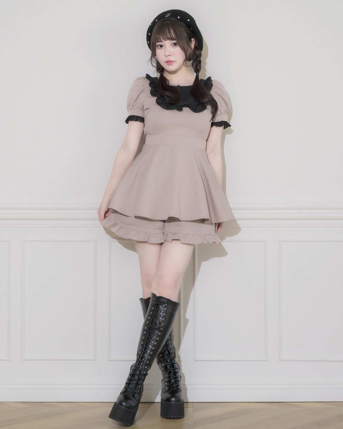 モデル身長:157cm/着用カラー:ピンク