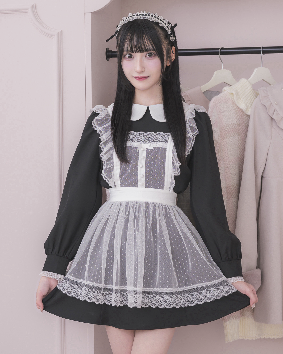 モデル身長:157cm/着用カラー:ブラック