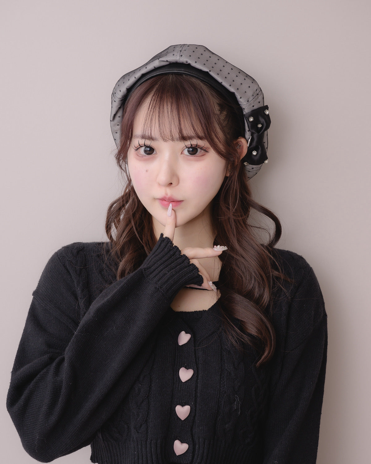 pium ビジューリボンベレー ブラック ビジューリボンベレー – pium