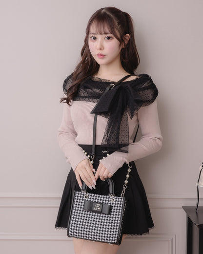 モデル身長：157cm/着用カラー:ピンク×ブラック