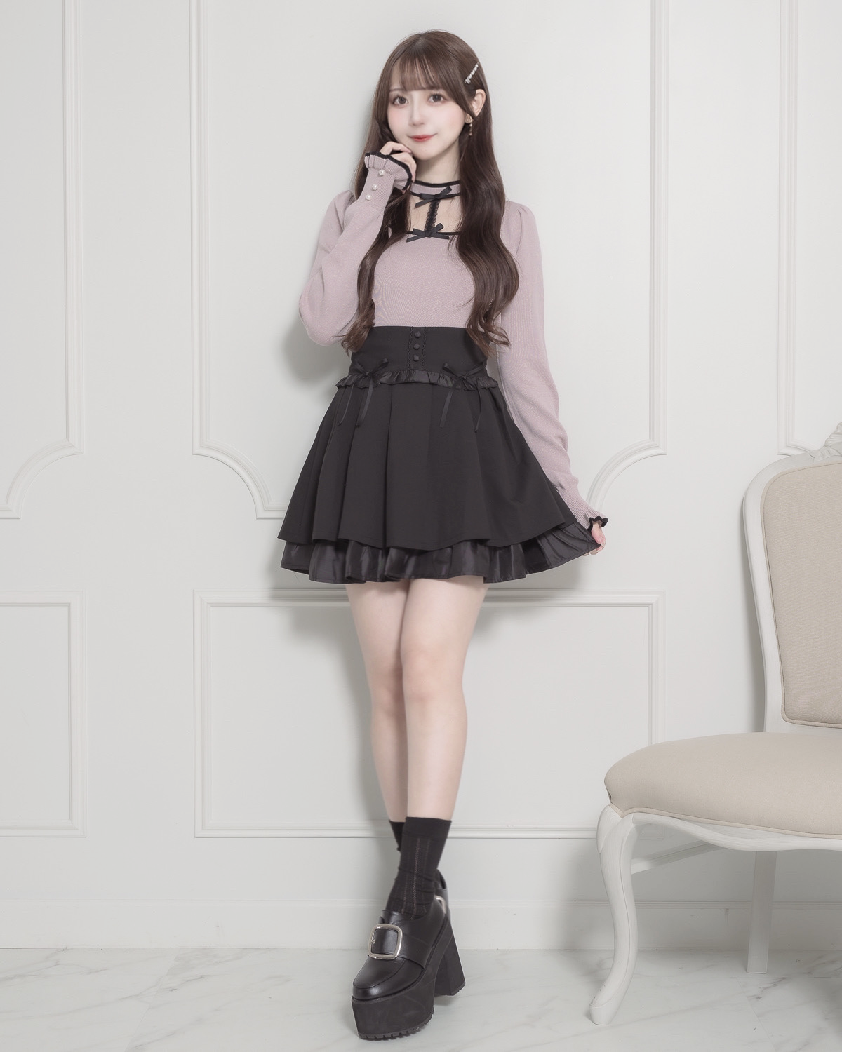 モデル身長:159cm/着用カラー: ピンク