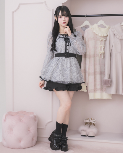 モデル身長：155cm/着用カラー:ブルー