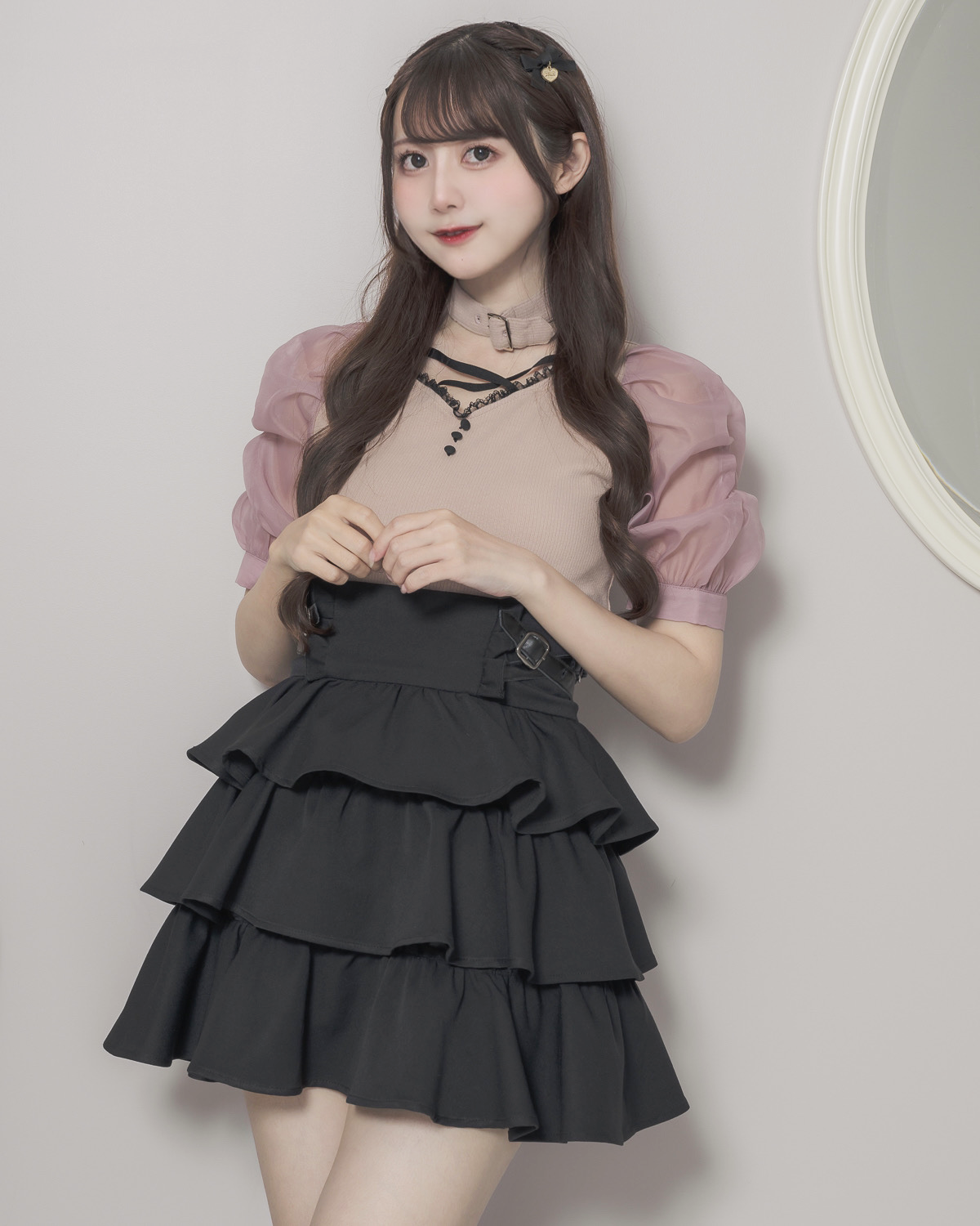 モデル身長:159cm / 着用カラー:ピンク