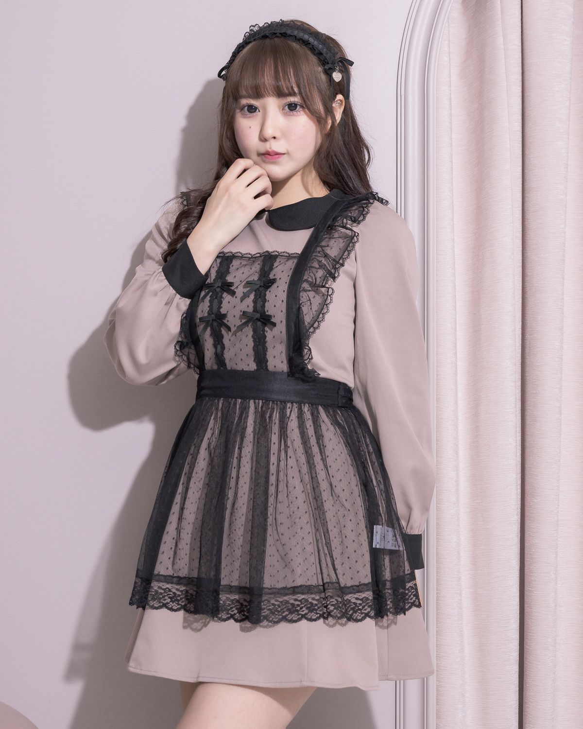 モデル身長:157cm/着用カラー:ピンク