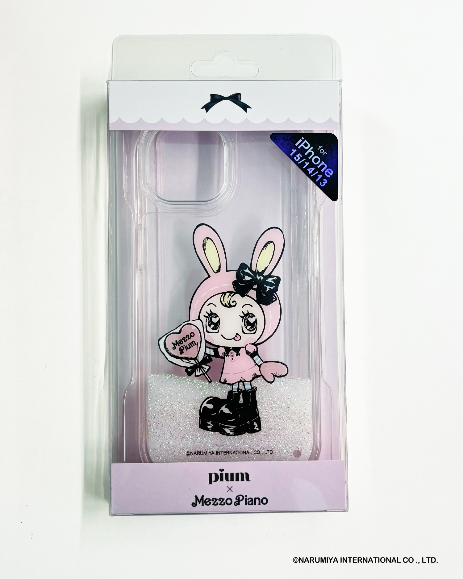 pium Mezzo Piano べリエちゃんグリッターiPhoneケース 新品 pium×Mezzo Piano ベリエちゃんグリッターiPhoneケース
