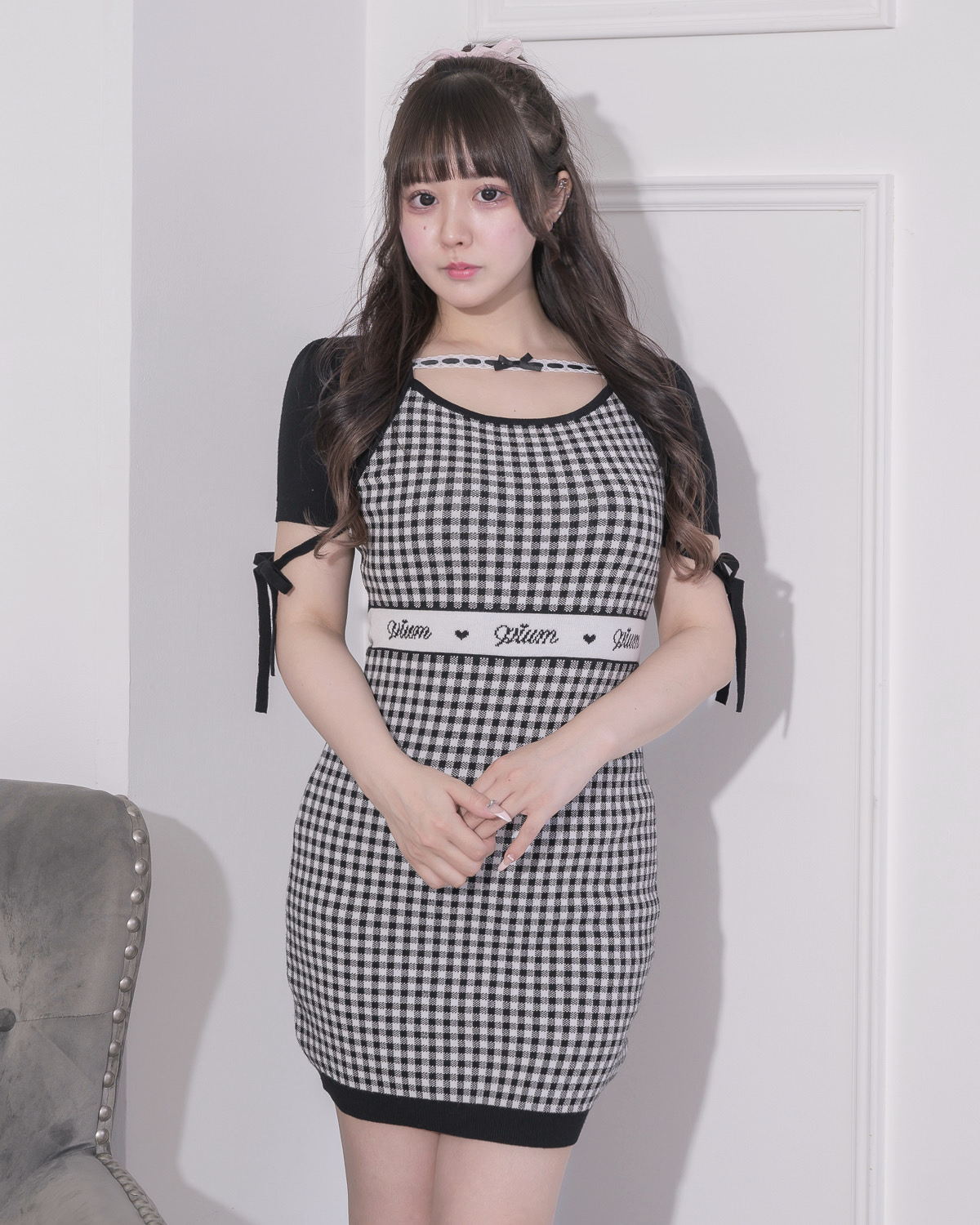 モデル身長:157cm/着用カラー:ブラック