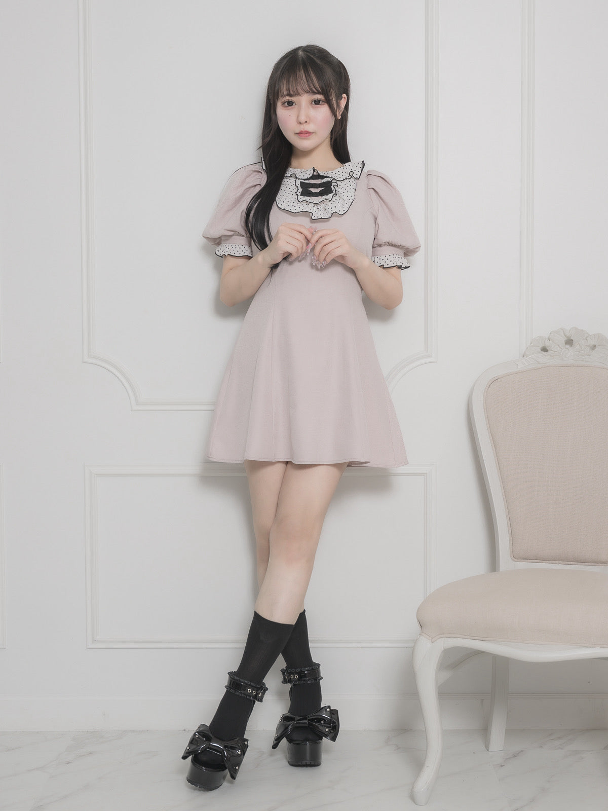 モデル身長:157cm/着用カラー:ピンク